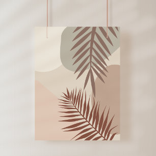 Palm Leaves, Boho Abstract Geometric Art Photo Print
