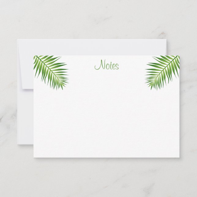 Palm Leaves Calligraphed Script Modern Template (Front)