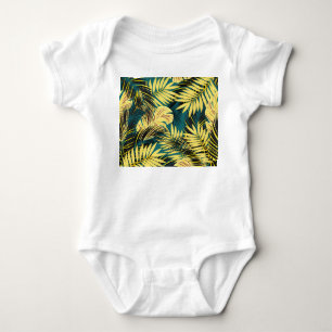 Palm Leaves: Dark Vintage Tropical Baby Bodysuit