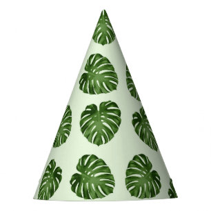 Palm Leaves, Green Leaves, Tropical Pattern Party Hat