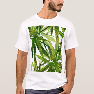 Palm Leaves Hand Painted Pattern T-Shirt