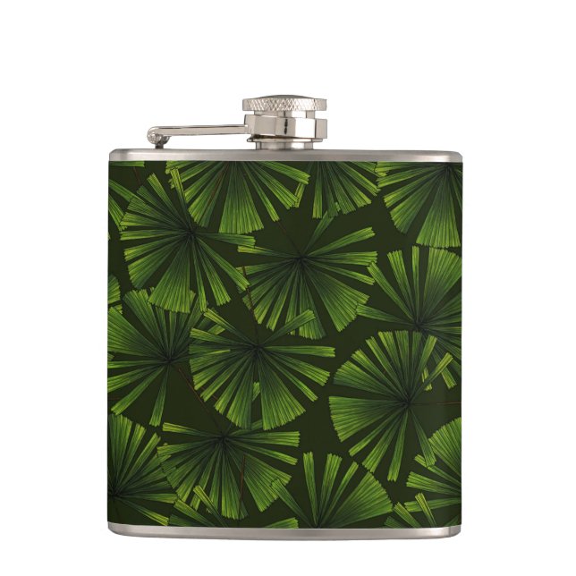 Palm leaves hip flask (Front)