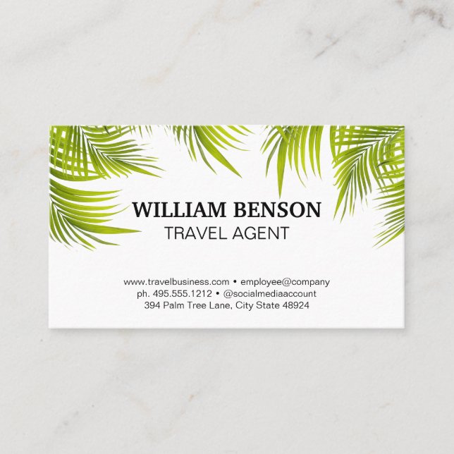 Palm Leaves | Jungle Business Card (Front)