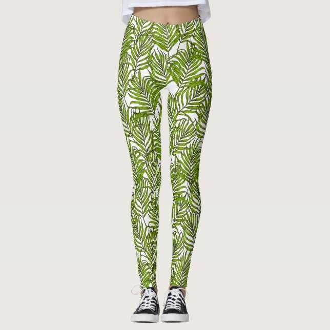 Palm leaves leggings (Front)