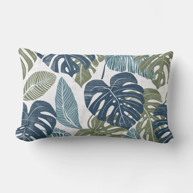 Palm Leaves Lumbar Pillow (Front)