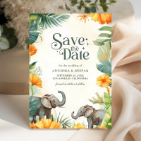 Palm Leaves Marigold Elephant South Indian Wedding
