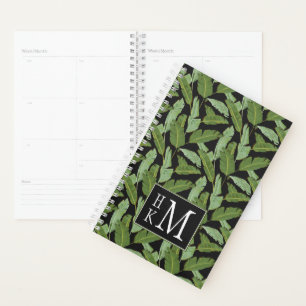 Palm Leaves Monogram Planner