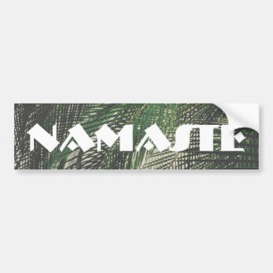 Palm Leaves Namaste Bumper Sticker