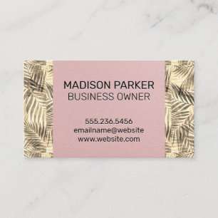 Palm Leaves Natural Business Card