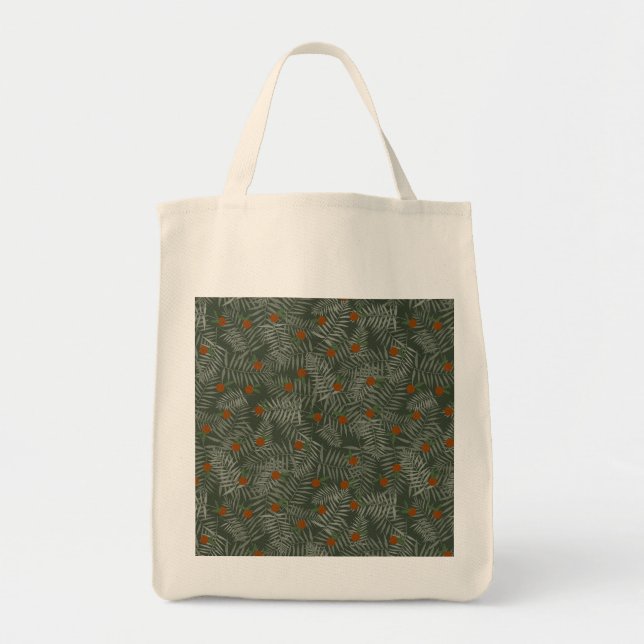 Palm Leaves & Oranges Tote Bag (Front)