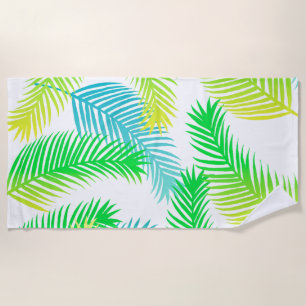 Palm Leaves Pattern Beach Towel – Tropical Botanic
