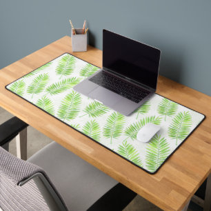 Palm leaves pattern desk mat