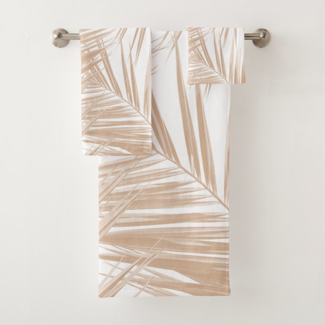 Palm Leaves Pattern Dream 6 #tropical#art Bath Towel Set (Insitu)
