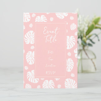 Palm Leaves Pattern Invitation