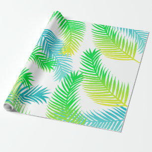 Palm Leaves Pattern Wrapping Paper – Tropical Gift