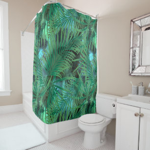 Palm leaves shower curtain
