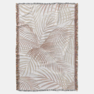 Palm Leaves Throw Blanket