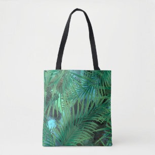 Palm leaves tote bag