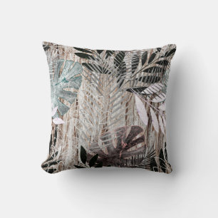 Palm leaves, tree, tropical, Botanical Cushion