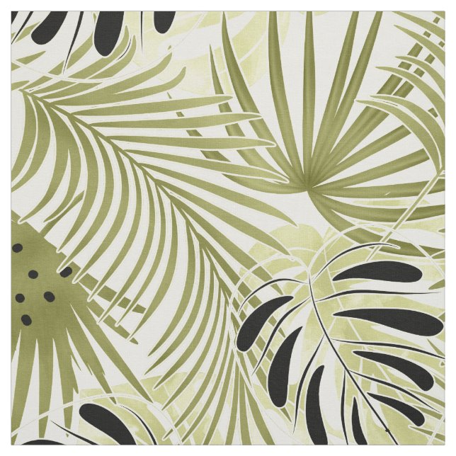palm leaves, tropical, Botanical Fabric (Swatch)