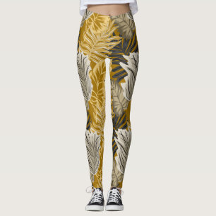 Palm leaves, tropical, Botanical, jungle, forest, Leggings