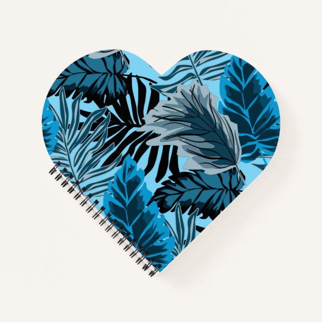 Palm leaves, tropical, Botanical, jungle, forest, Notebook (Front)
