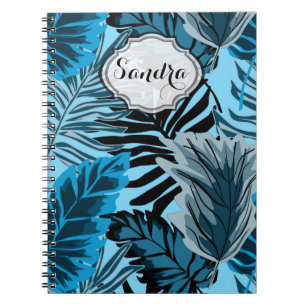 Palm leaves, tropical, Botanical, jungle, forest, Notebook
