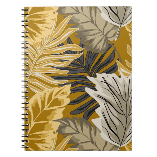 Palm leaves, tropical, Botanical, jungle, forest, Notebook (Front)