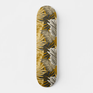 Palm leaves, tropical, Botanical, jungle, forest, Skateboard