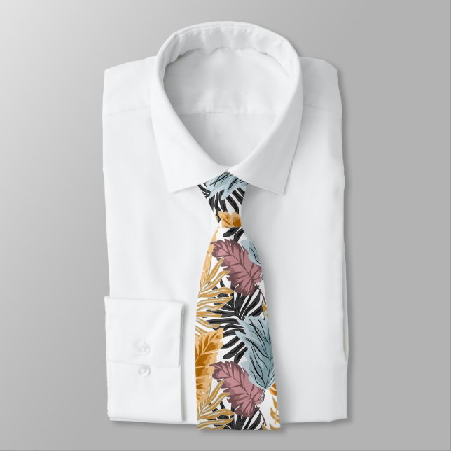 Palm leaves, tropical, Botanical, jungle, forest, Tie (Tied)