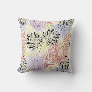 Palm leaves, tropical, Botanical, leaves, jungle Cushion
