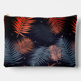 Palm Leaves Tropical Design Accessory Pouch