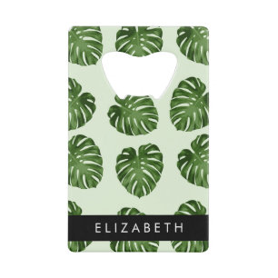 Palm Leaves, Tropical Pattern, Your Name