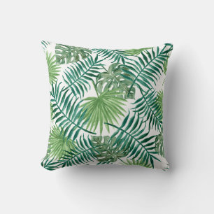 Palm Leaves Tropical Print Cushion