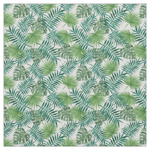 Palm Leaves Tropical Print Fabric