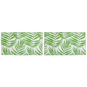 Palm leaves watercolor pillowcase