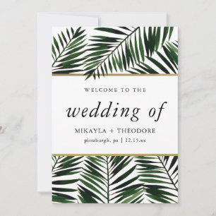 Palm Leaves Wedding Program