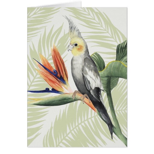 Palm Leaves With Black Bird (Front)