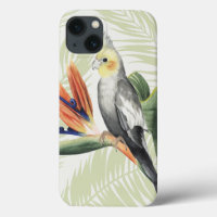 Palm Leaves With Black Bird