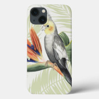 Palm Leaves With Black Bird