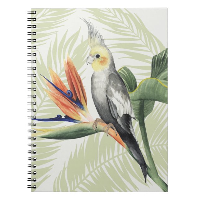 Palm Leaves With Black Bird Notebook (Front)