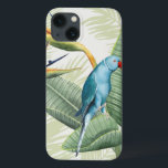 Palm Leaves With Blue Bird iPhone 13 Case<br><div class="desc">Palm Leaves With Blue Bird Artist: Grace Popp</div>