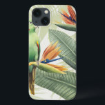 Palm Leaves With Green Bird iPhone 13 Case<br><div class="desc">Palm Leaves With Green Bird  Artist: Grace Popp</div>