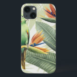 Palm Leaves With Green Bird iPhone 13 Case<br><div class="desc">Palm Leaves With Green Bird  Artist: Grace Popp</div>