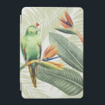 Palm Leaves With Green Bird iPad Mini Cover<br><div class="desc">Palm Leaves With Green Bird  Artist: Grace Popp | Image ID: 157018GG</div>