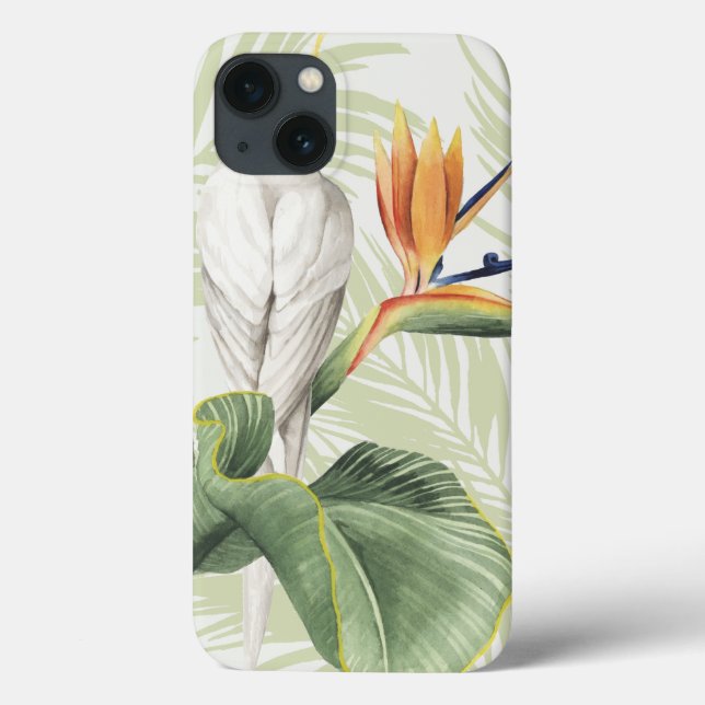 Palm Leaves With White Bird Case-Mate iPhone Case (Back)