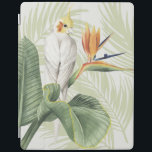 Palm Leaves With White Bird iPad Cover<br><div class="desc">"Avian Paradise II" by Grace Popp. Palm Leaves With White Tropical Bird. | 157016GG</div>