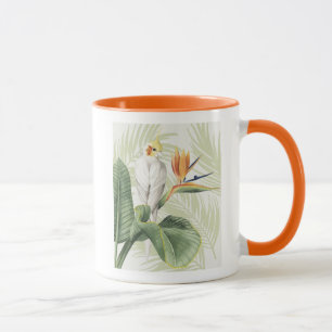 Palm Leaves With White Bird Mug