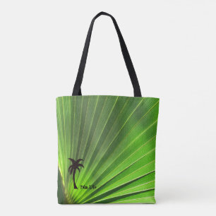 Palm Life   Green Palm Frond Palm Tree motif Tote Bag