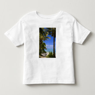 Palm lined beach Cook Islands 2 Toddler T-Shirt